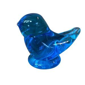 Vintage Sunny Day Bluebird Blue Glass 1996 Ron Ray Figurine Tchotchke